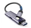 REDUKCE TECH-PROTECT ULTRABOOST CARD READER SD & MICRO SD LIGHTNING & USB GREY
