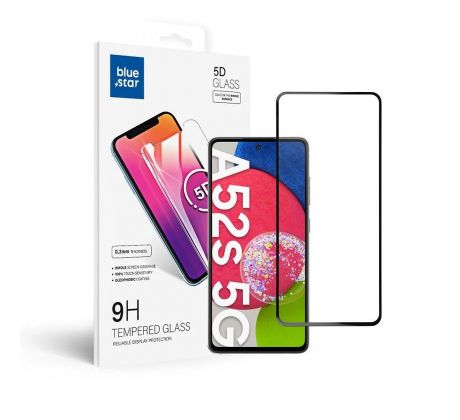 Ochranné tvrzené  sklo  - Samsung A52/52s 5G/LTE Full Face (full glue with frame/small size) - cerný Ochranné tvrzené  sklo