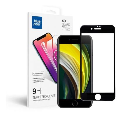 Ochranné tvrzené  sklo -  iPhone 7/8/SE 2020 5D Full Cover cerný