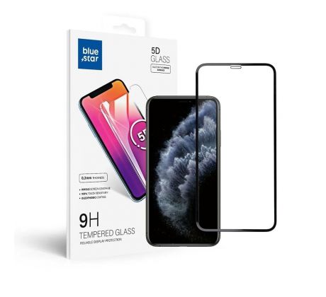 Ochranné tvrzené  sklo -  iPhone Xs Max/11 Pro Max 5D Full Cover cerný