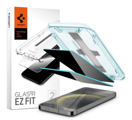 2KS V BALENÍ, SET 2 ANTI-SPY OCHRANNÝCH SKEL SPIGEN GLAS.TR ”EZ FIT” 2-PACK SAMSUNG GALAXY S24+ Plus PRIVACY