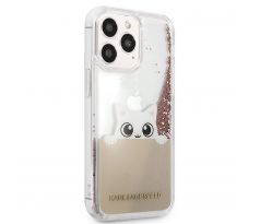 Original   KARL LAGERFELD KLHCP13XPABGNU  iPhone 13 Pro Max (Liquid Glitter Peek A Boo / ružový)