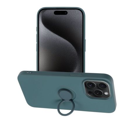 SILICONE RING Case  iPhone 15 Pro Max zelený