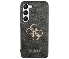 Original GUESS GUHCS24S4GMGGR Samsung S24 (Kožený kryt 4G Metal Logo / cerný)