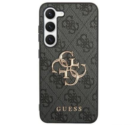 Original   GUESS GUHCS24S4GMGGR  Samsung S24 (Kožený kryt 4G Metal Logo / cerný)