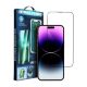 5D Full Glue Ochranné tvrzené sklo  iPhone 13 Pro Max / 14 Plus cerný + aplikacní rámecek