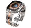 ŘEMÍNEK TECH-PROTECT STAINLESS LINE APPLE WATCH 4 / 5 / 6 / 7 / 8 / 9 / SE / ULTRA 1 / 2 (42 / 44 / 45 / 49 mm) TITANIUM/ORANGE