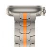 ŘEMÍNEK TECH-PROTECT STAINLESS LINE APPLE WATCH 4 / 5 / 6 / 7 / 8 / 9 / SE / ULTRA 1 / 2 (42 / 44 / 45 / 49 mm) TITANIUM/ORANGE