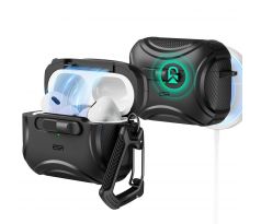 POUZDRO ESR CYBER FLICKLOCK HALOLOCK MAGSAFE APPLE AirPODS PRO 1 / 2 BLACK