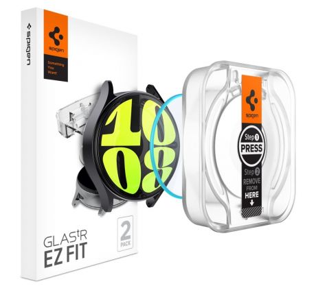 2KS V BALENÍ, SET 2 OCHRANNÝCH SKEL SPIGEN GLAS.TR ”EZ-FIT” 2-PACK SAMSUNG GALAXY WATCH 7 (44 mm) CLEAR
