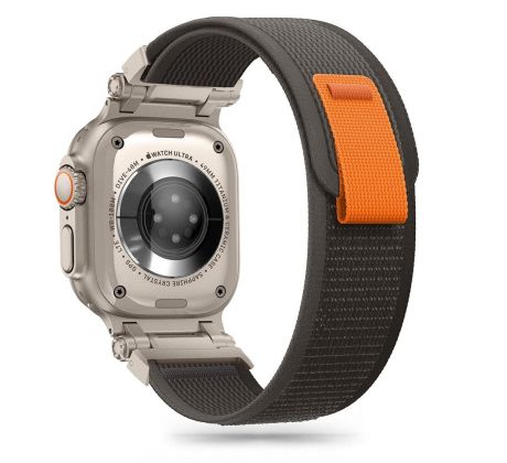 ŘEMÍNEK TECH-PROTECT NYLON DELTA APPLE WATCH 4 / 5 / 6 / 7 / 8 / 9 / SE / ULTRA 1 / 2 (42 / 44 / 45 / 49 mm) BLACK/ORANGE