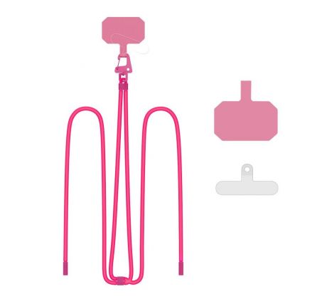 ŠNŮRKA NA TELEFON/POPRUH TECH-PROTECT C5S ROPE CROSSBODY STRAP NEON PINK