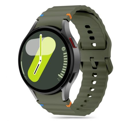 ŘEMÍNEK TECH-PROTECT SILICONE SPORT SAMSUNG GALAXY WATCH 4 / 5 / 5 PRO / 6 / 7 / FE ARMY GREEN
