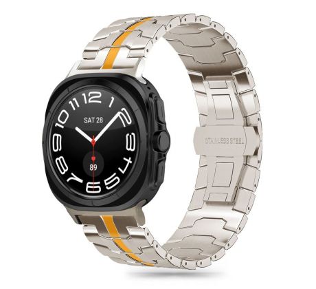 ŘEMÍNEK TECH-PROTECT STAINLESS LINE SAMSUNG GALAXY WATCH ULTRA (47 mm) TITANIUM/ORANGE