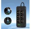 NAPÁJECÍ LIŠTA TECH-PROTECT PC6X6 POWER STRIP 3 USB & 3 TYPE-C & 6 SOCKET 200CM BLACK