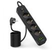 NAPÁJECÍ LIŠTA TECH-PROTECT PCL4X3 POWER SOCKET LONG 2 USB & 1 TYPE-C & 4 SOCKET 200CM BLACK