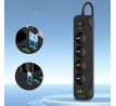 NAPÁJECÍ LIŠTA TECH-PROTECT PCL4X3 POWER SOCKET LONG 2 USB & 1 TYPE-C & 4 SOCKET 200CM BLACK