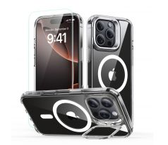 2PACK SET KRYT + OCHRANNÉ SKLO ESR CLASSIC HYBRID KICKSTAND HALOLOCK MAGSAFE & TEMPERED GLASS iPhone 16 Pro Max CLEAR
