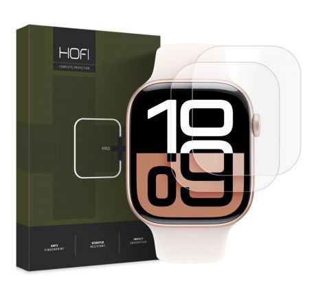 2KS V BALENÍ, SET 2 HYDROGELOVÝCH FÓLIÍ HOFI HYDROFLEX PRO+ 2-PACK APPLE WATCH 10 (42 mm) CLEAR