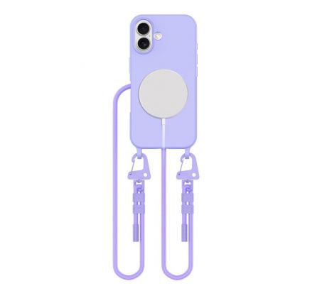 KRYT SE ŠŇŮRKOU/POPRUH NA TĚLO TECH-PROTECT MAGNECKLACE MAGSAFE iPhone 16 LAVENDER