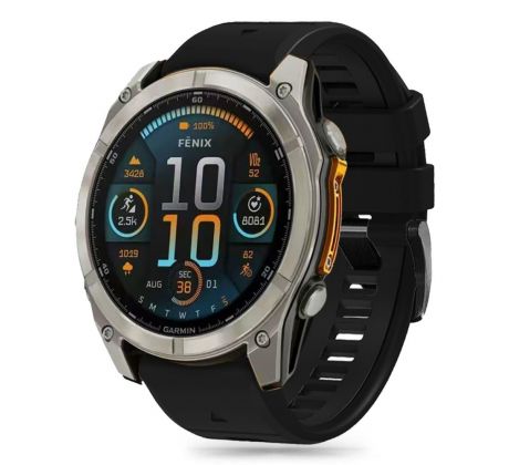 ŘEMÍNEK TECH-PROTECT SILICONE LINE GARMIN FENIX 5X / 5X Plus / 6X / 6X PRO / 7X / 8 (51 mm) BLACK
