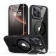 2PACK SET KRYT + OCHRANNÉ SKLO ESR CLASSIC HYBRID KICKSTAND HALOLOCK MAGSAFE & TEMPERED GLASS iPhone 16 Pro CLEAR/BLACK