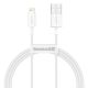 BASEUS cable USB A to Lightning 2,4A Superior CALYS-A02 1 m bílý