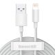 BASEUS cabel USB A to Lightning 2,4A Wism TZCALZJ-02 2 pcs 1,5 m bílý