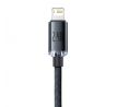 BASEUS cable USB A to Lightning 2,4A Crystal Shine CAJY000101 2 m cerný