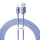 BASEUS cable USB A to Lightning 2,4A Crystal Shine CAJY000005 1,2 m fialový