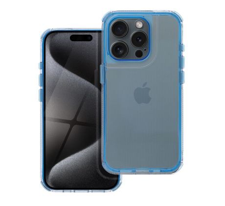 MATRIX CLEAR Case  iPhone 15 Pro Max modrý