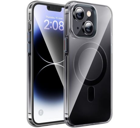 HOCO  s MagSafe AS3  iPhone 15 Plus prusvitný cerný