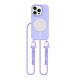 KRYT SE ŠŇŮRKOU/POPRUH NA TĚLO TECH-PROTECT MAGNECKLACE MAGSAFE iPhone 15 Pro LAVENDER