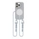 KRYT SE ŠŇŮRKOU/POPRUH NA TĚLO TECH-PROTECT MAGNECKLACE MAGSAFE iPhone 15 Pro CRAYON GREY