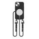 KRYT SE ŠŇŮRKOU/POPRUH NA TĚLO TECH-PROTECT MAGNECKLACE MAGSAFE iPhone 15 BLACK