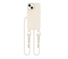 KRYT SE ŠŇŮRKOU/POPRUH NA TĚLO TECH-PROTECT MAGNECKLACE MAGSAFE iPhone 15 COSMIC LATTE