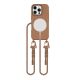 KRYT SE ŠŇŮRKOU/POPRUH NA TĚLO TECH-PROTECT MAGNECKLACE MAGSAFE iPhone 16 Pro Max CHOCOLATE BROWN