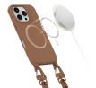 KRYT SE ŠŇŮRKOU/POPRUH NA TĚLO TECH-PROTECT MAGNECKLACE MAGSAFE iPhone 16 Pro Max CHOCOLATE BROWN