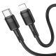 HOCO cable Type C to Lightning PD 2,4A 20W X83 1 m cerný