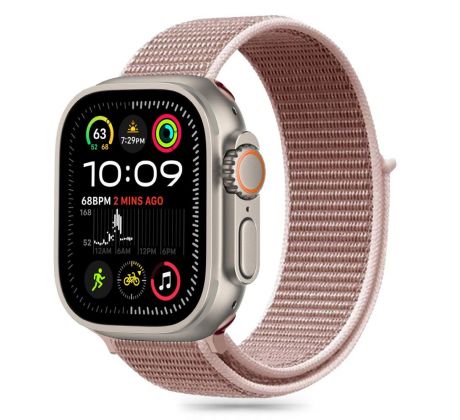 ŘEMÍNEK TECH-PROTECT NYLON APPLE WATCH 6 / 7 / 8 / 9 / 10 / SE / ULTRA 1 / 2 (44 / 45 / 46 / 49 mm) DUSTY ROSE
