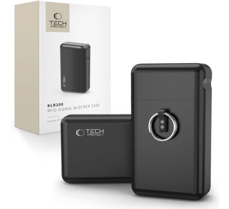 POUZDRO FARADAYA TECH-PROTECT KLR200 METAL KEYLESS RFID SIGNAL BLOCKER CASE BLACK