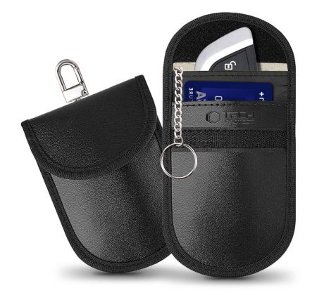 POUZDRO FARADAYA TECH-PROTECT KLR100 POUCH KEYLESS RFID SIGNAL BLOCKER CASE BLACK