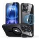 2PACK SET KRYT + OCHRANNÉ SKLO ESR CLASSIC HYBRID KICKSTAND HALOLOCK MAGSAFE & TEMPERED GLASS iPhone 16 Plus CLEAR/BLACK