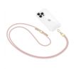 ŠŇŮRKA NA TELEFON / POPRUH NA TĚLO TECH-PROTECT C2S ROPE CROSSBODY STRAP BABY PINK/GOLD