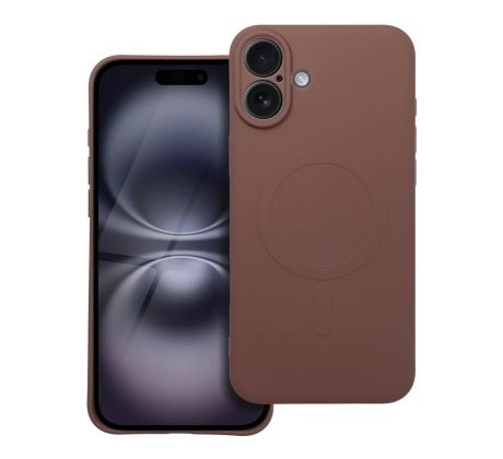 SILICONE MAG COVER  s MagSafe  iPhone 16 Plus hnedý