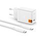 SÍŤOVÁ NABÍJEČKA NA MOBIL A TABLET SPIGEN ARCSTATION PRO GAN-651 1-PORT NETWORK CHARGER 65W + TYPE-C CABLE WHITE