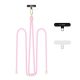 UNIVERZÁLNÍ ŠNŮRKA NA TELEFON POD KRYT/POPRUH TECH-PROTECT C7S ROPE CROSSBODY STRAP BABY PINK/GOLD