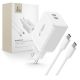 SÍŤOVÁ NABÍJEČKA TECH-PROTECT NC45W-GAN 2-PORT NETWORK CHARGER PD45W + TYPE-C CABLE WHITE