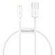 BASEUS cablel USB A to Apple Lightning 8-pin 2,4A Superior Series Fast Charging CALYS-02 0.25 meter bílý