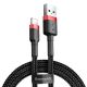 BASEUS cable USB to Apple Lightning 8-pin 2,4A Cafule CALKLF-A19 0,5m cervený-cerný